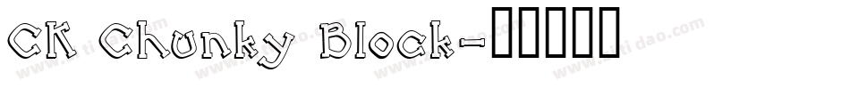 CK Chunky Block字体转换